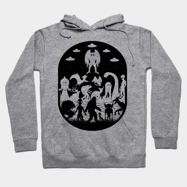 Cryptid Creatures Hoodie by Tesszero